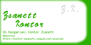 zsanett kontor business card